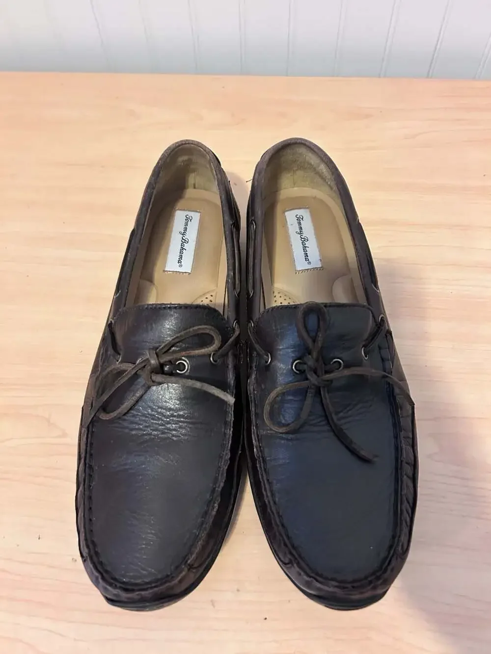 Tommy Bahama Brown Leather Boat Shoes Loafers
